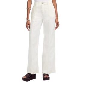 Madewell White Wide Sweep Trouser Airy Denim Jean NWT Size 25 NWT